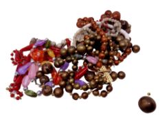 A small quantity of beads,