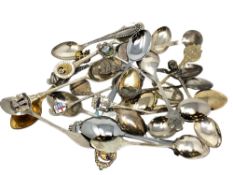 A quantity of commemorative spoons including silver examples (approx.