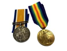 A WWI medal pair named to 23367 J Carbery RAF