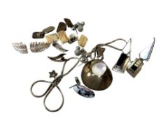 Assorted silver jewellery, earrings, cuff links,