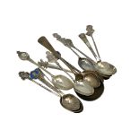 A collection of silver Coronation and Jubilee spoons