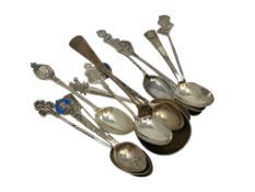 A collection of silver Coronation and Jubilee spoons