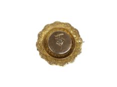A vintage 9ct gold diamond set brooch