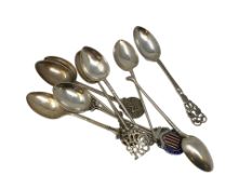 A collection of silver spoons - Tennis, Motorcross, Bowling.