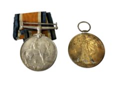 A WWI War Medal and Victory Medal named to 84755 Gnr. G E Cole R.A.