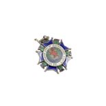 A silver and enamel medal for the Caledonian society of Johannesburg