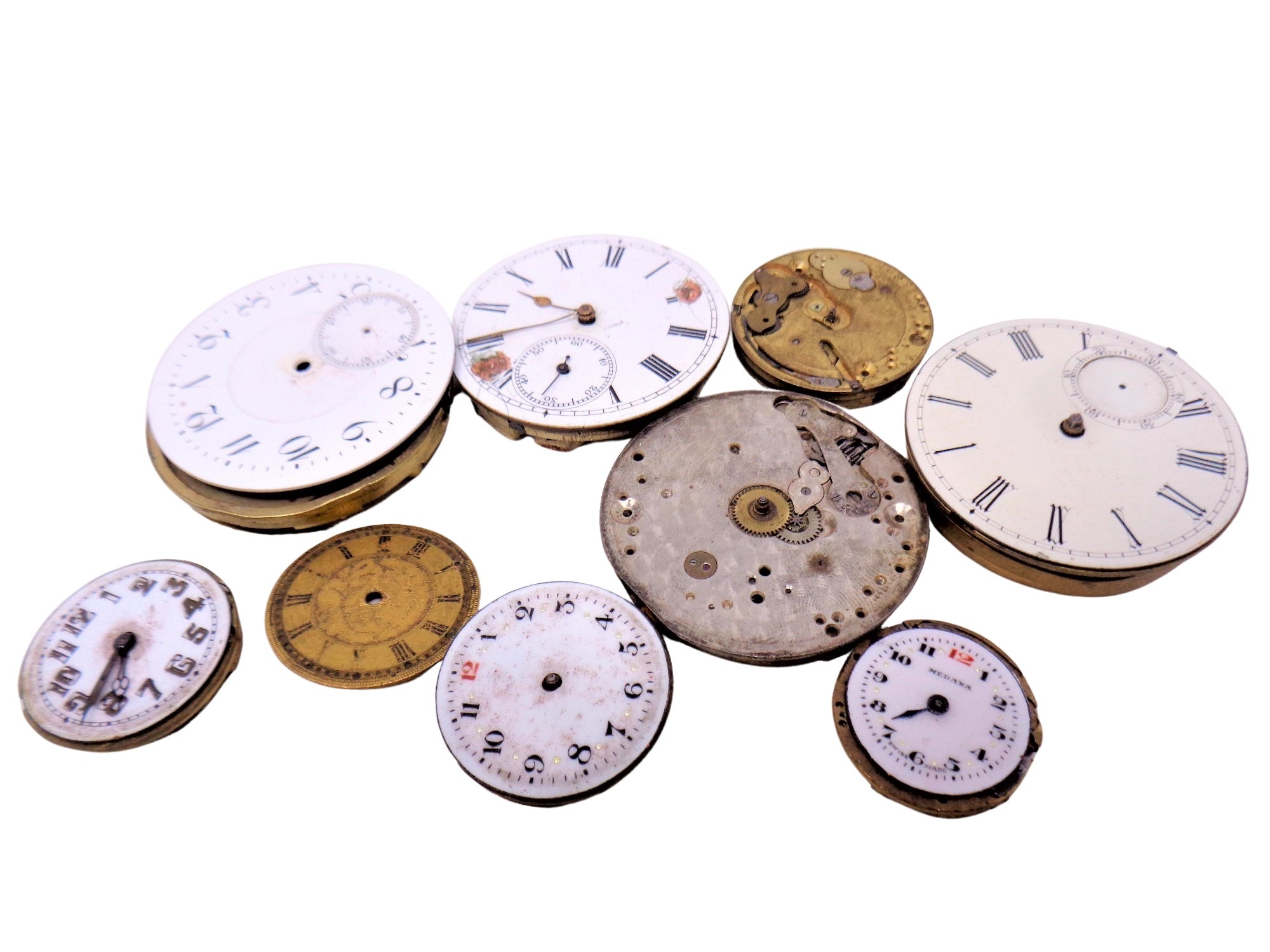 A quantity of pocket watch movements etc