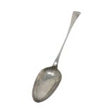 A Georgian silver basting spoon by Langlands & Robertson of Newcastle, length 30 cm.