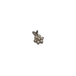 A white gold seven stone diamond cluster pendant, length 15mm CONDITION REPORT: 1.