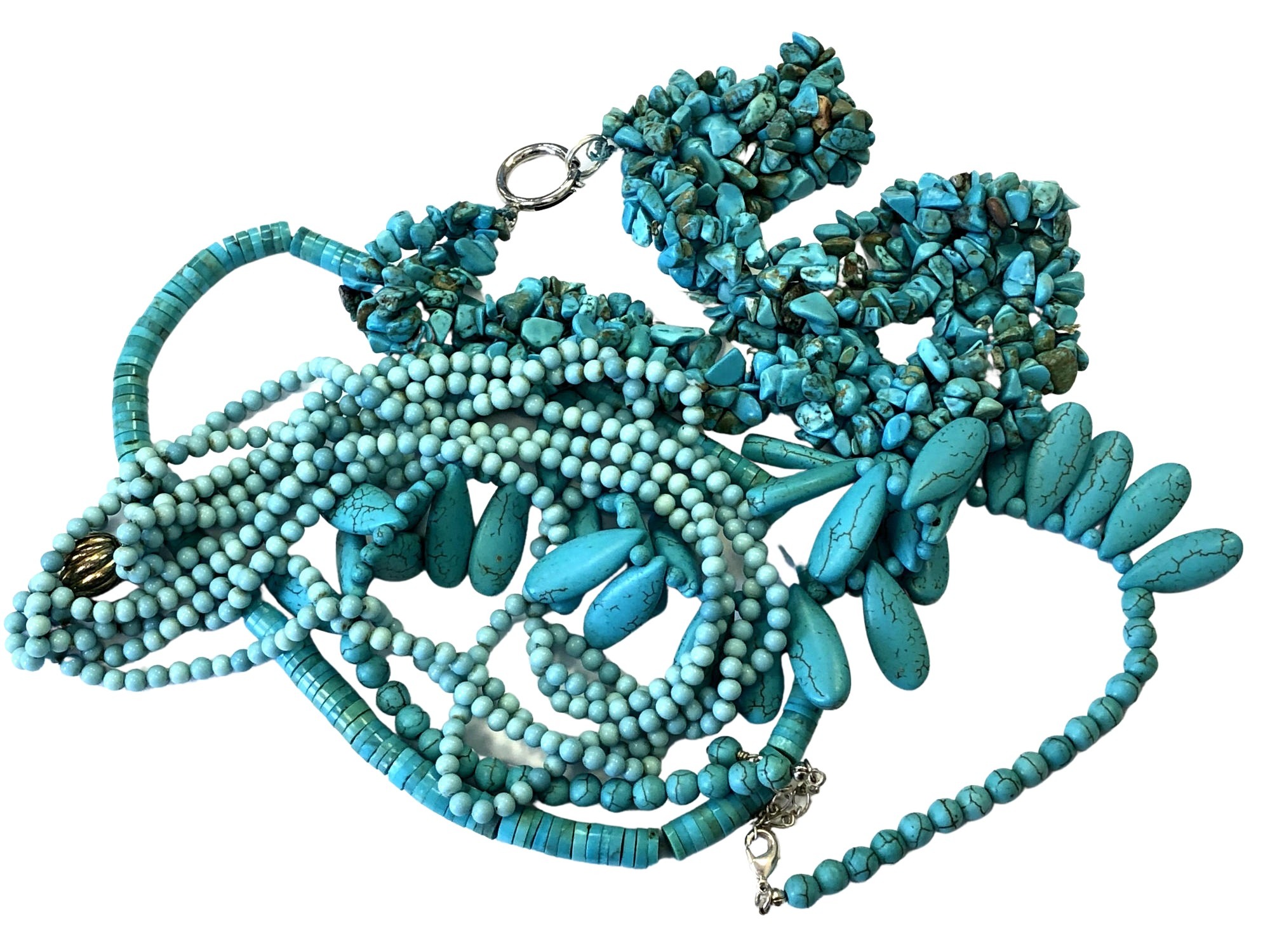 A collection of turquoise jewellery,