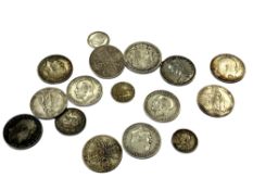 A group of Victorian and later silver coins,