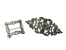 Two antique silver buckles