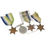 Three WWII Atlantic Stars with ribbons,