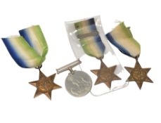 Three WWII Atlantic Stars with ribbons,