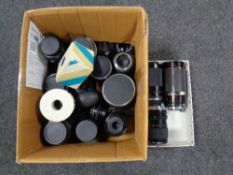 A quantity of assorted camera lenses