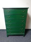 A mid 20th century Danish painted six drawer chest