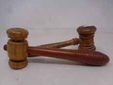 Two auctioneer's gavels