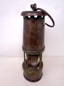 A Wolf safety miner's lamp no 7