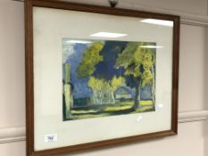 Alan Speed (20th century), Gosforth Park, watercolour,