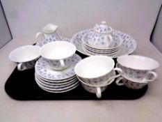 Twenty-seven pieces of Wedgwood Windrush bone china tea and dinner ware