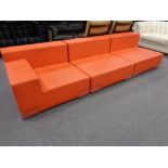 A Kartell three piece modular sofa
