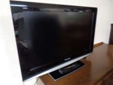 A Panasonic Viera 32 inch LCD TV with remote