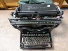 A vintage Underwood manual typewriter