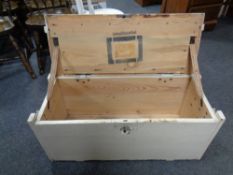 A 20th century painted pine crate