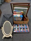 Revelation luggage case, cream and gilt dressing table mirror, Christmas decorations,