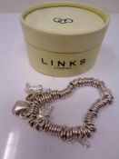 A Links of London charm bracelet in original box