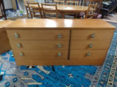 A 20th century Stag six drawer block chest