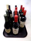 A tray of eleven bottles of red wine - Chateau Tayac,