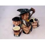 A large Royal Doulton character jug Pied Piper (a/f),