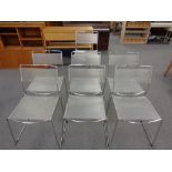 A set of six mid 20th century spaghetti chairs in the style of Giandomenico Belotti and a matching