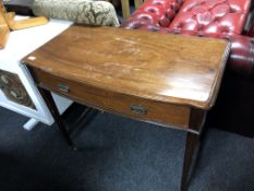 A 19th century mahogany serving table fitted a drawer
