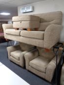 Four piece G Plan lounge suite : settee,