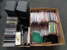 Two boxes of CDs,