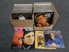 Two boxes of LP records and box sets - country and easy listening
