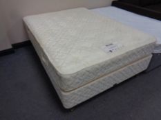 A Myers 4'6 divan with Coronet mattress