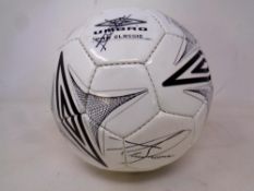 A signed Newcastle United 2004/05 football with many signatures including Alan Shearer,