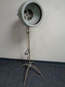 A mid 20th century Rapid Junior II hair dryer on four-way stand