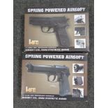 Two 6mm spring powered airsoft pistols