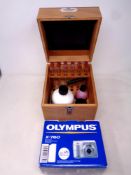 A BDH Chemicals Ltd Barium Sulphate soil testing kit in plywood box,