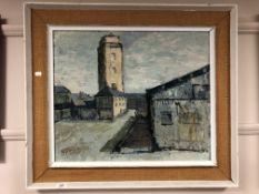 Alan Speed (20th century), South Shields Lighthouse, oil on board,