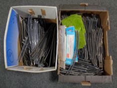 Two boxes of OO gauge track and points