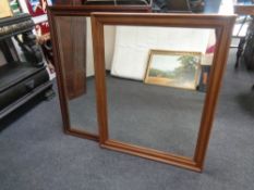 Two framed wall mirrors