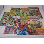 Collection of Vintage Marvel comics to include The Incredible Hulk vs the Planet of the Apes and