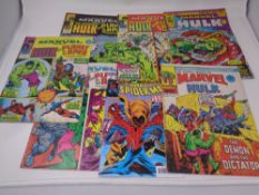 Collection of Vintage Marvel comics to include The Incredible Hulk vs the Planet of the Apes and