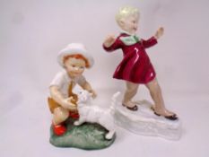 Two Royal Worcester figures modelled by F G Doughty - Snowy 3457 and January 3452