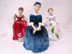 Three Royal Doulton figures - Fair Maiden HN 2434,
